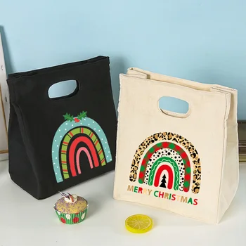 Rainbow Funkčný Chladič Lunch Box Vrecia Prenosné Izolované Bento Tote Tepelnej Potravín Piknik Kabelky pre Ženy, Deti Vianočný Darček
