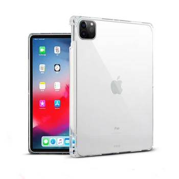 Jasný Prípad pre iPad Pro 11 2020 TPU Silikónový Transparentný Zadný Kryt pre iPad 9.7 Vzduchu 2/1 Vzduchu 10.5 Mini 4/5 s Ceruzkou Solt Capa