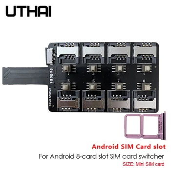T13 12 Kartu SIM Karty Adaptéra Multi SIM Card Reader pre Android Smartphone Mini SIM Nano Sim Karty Reštart-Free Prepínač