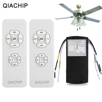 QIACHIP Wifi Ventilátor Svetlo Smart Switch Stropný Ventilátor Svetlo Nastaviteľná Rýchlosť Ventilátora Regulátor pre Alexa Domovská stránka Google