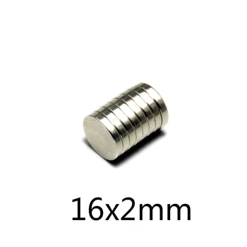 20/50/100ks 16x2 mm Silné Magnety 16mmx2mm Neodýmu Magnet 16x2mm Chladnička Trvalé NdFeB Silné Magnetické 16*2 mm