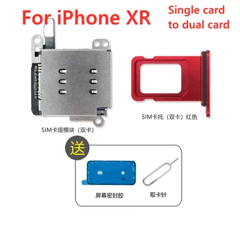 Pre iPhone XR Dual Sim Kariet Zásuvky Slot Flex Kábel + Daul Sim Kartu, Držiak Výmena Náhradných Dielov