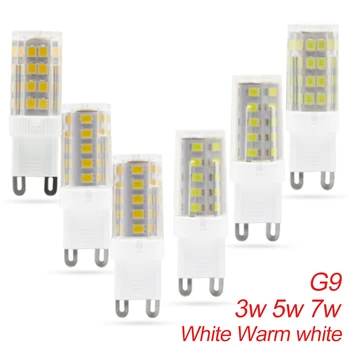 LED Žiarovka 3W 5W 7W G9 Svetlo AC220V G9 Bi Pin Základne Lampa SMD2835 Pozornosti Luster Osvetlenie Nahradiť 20w 30w Halogénové Lampy
