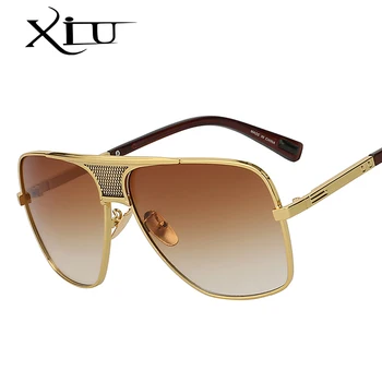 XIU pánske slnečné okuliare najnovšie vintage nadrozmerné rám okuliarov letné štýl značky dizajnér slnečné okuliare oculos de sol UV400