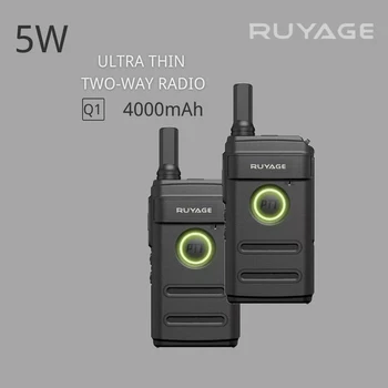 PMR 446 Walkie Talkie Prenosná Ultra Tenká Komunikačné prístroje Profesional Talkie Walkies Dve Spôsobom Rádio Vysielač Ruyage Q1