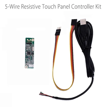 5 Drôtu 5-Žilové Odporové Dotykové Obrazovky Panel USB Port Ovládač Radiča Rady urob si sám LCD Displej 232COM