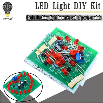 DIY Súprava v Tvare Srdca LED Flash Light Cyklus Blikajúce Svetlo Elektronické Farby v tvare Srdca Lampa DIY Dosky s Elektronickými Obvodmi