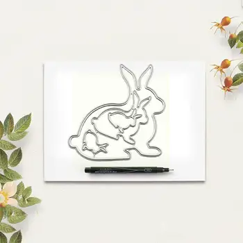 Rezanie Zomrie Veľkonočné 3d Rabbit Rezanie Kovov Zomrie Šablóny Pre Diy Scrapbooking Papier Karty, Takže Razba Plavidlá Králik Zomiera