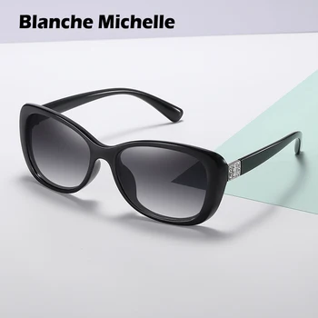 Móda Polarizované slnečné Okuliare Ženy Cat Eye Luxusné Slnečné Okuliare UV400 Dizajnér Anti-glare Odtiene Retro Slnečné okuliare, Žena S Box