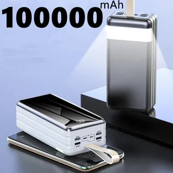 Power Bank 100000mAh Prenosné Nabíjačky 4 USB LED Poverbank Externú Batériu Powerbank 100000 mAh Pre iPhone Xiao Samsung Huawei