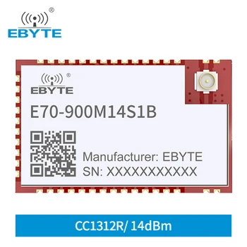 CC1312R Bezdrôtový Modul 868MHz 915MHz vysokorýchlostného Pripojenia 14dbm 1,5 KM SoC Antény IPEX Pečiatka otvor E70-900M14S1B