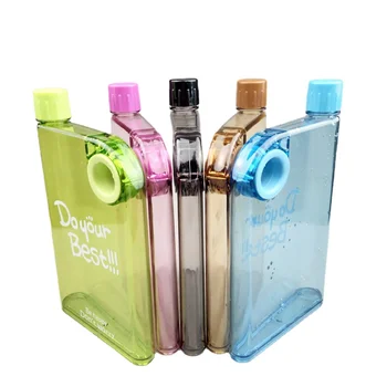 Kreatívne Prenosné Ploché Kanvica Móda Šport Pitnej Vody Fľašu A5 A6 Notebook Papier Pohár Matné Plastová Fľaša na Vodu BPA Free
