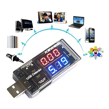 DC Mobile Power Nabíjacieho Prúdu Napätie Digitálny Monitor USB Tester Aktuálne 0-5A Napätie 3-9V Dvojaký Meter Displej Nabíjačky
