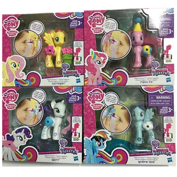 Hasbro Môj Malý Pony Málo Mária Zrkadlo Series 3-Palcový Pony Rainbow Dash Fluttershy Rarita Pinkie Pie Model Hračka B5361 Nastaviť