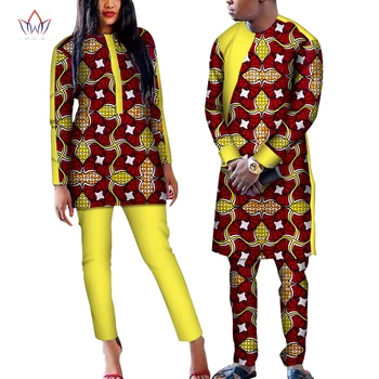 Dashiki Afriky Vosk Tlač Oblečenie pre Pár Plus Veľkosť Afriky Batik Dve Dielna Sada Plodín Top s Nohavice Pár Oblečenie WYQ168