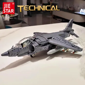 61052 Jiestar Moc High-tech Vojenské AV-8II Harrier Útoku Lietadiel Tehla druhej svetovej VOJNY Technické Model Stavebné Bloky pre Chlapcov, Hračky 807pcs