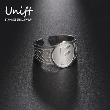 Unift Vintage Nehrdzavejúcej Ocele Runy Krúžok Severskej Mytológie Viking Amulet Nastaviteľné Otvoriť Prstene pre Mužov, Ženy Módne Šperky Darček