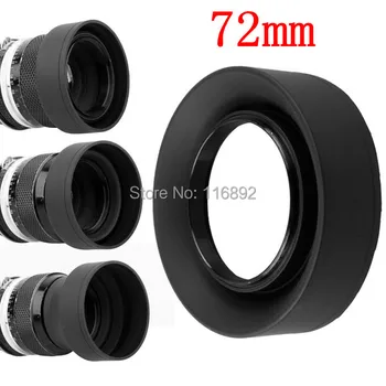 10pcs/veľa 72 mm 3-stupňový 3 in1 Skladacie Gumové Skladací clona 72 mm DSIR Objektív pre canon nikon Pentax Sony fotoaparát Fujifilm
