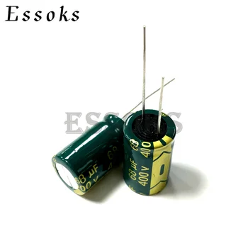 2 ks Elektrolytický Kondenzátor 400V68UF 400V 68UF 16X25 18X25 mm Vysoká Frekvencia Low ESR Hliníkové Kondenzátory