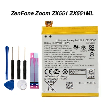 Originálne veľkoobjemový C11P1507 Batéria Pre ASUS ZenFone Zoom ZX551 ZX550 ZX551ML Z00XSB