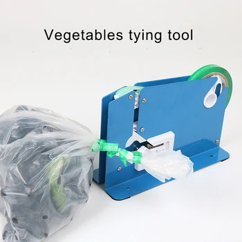 Supermarket tesnenie stroj plastové vrece páska zväzku až viazanie nástroj na hromadné váženie taška viazanie fóliou kuchyňa tesnenie klip