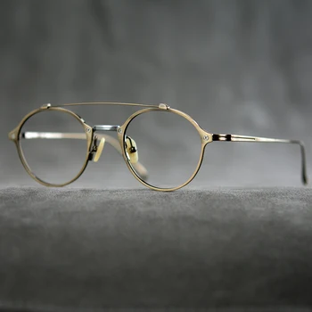 Vintage Mužov Čistého Titánu Pilot Okuliare, Rám Ženy Retro Luxusné Značky Predpis Krátkozrakosť Okuliare Rámy Optické Okuliare