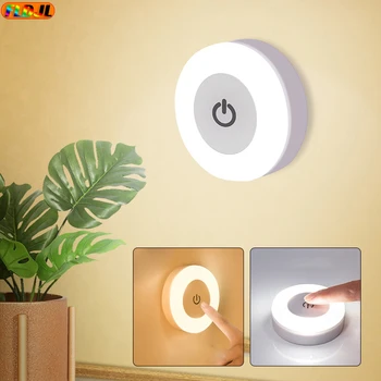 LED Dotykový Snímač Nočné Osvetlenie, Magnetické Základne Nástenné svietidlo USB Nabíjateľné Kolo Nočné Lampy, Spálne, Kuchyne Toalety, Osvetlenie