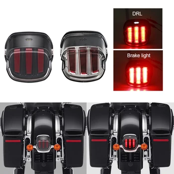 1x LED Chvost Brzda Stop Zadné Svetlo Nízky Profil Údené Položiť DownTail Svetlá Kompatibilný s Harley Davidson Dyna Sportster