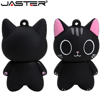 JASTER-shan-touUSB 2.0 veľkoobchod čierna mačka, kreslené karikatúry U disku 4 GB 8 GB 16 GB 32 GB, 64 GB USB 2.0 high speed flash