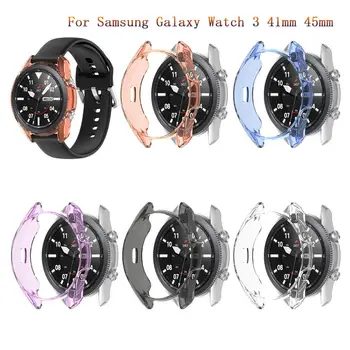 TPU Ochranné Silikónové Prípadoch Shockproof Kryt Pre Samsung Galaxy Sledujte 3 45mm 41mm SM-R850 hodinky púzdro Pre Samsung Watch3
