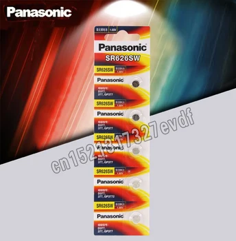 5 ks/veľa Panasonic Pôvodné SR626SW Tlačidlo Bunky Sledovať Mince Batérie G4 377A 377 LR626 SR626SW SR66 LR66 Strieborného Batérie