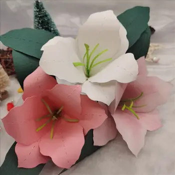 2020 Lilys zomrie Scrapbooking kvet Rezanie Kovov Zomrie Plavidlá Pečiatky vysekávané Razba Pohľadnicu, Aby Vzorkovníka Kryt