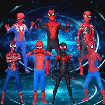 Ďaleko Od Domova Spiderman Cosplay Kostým 3D Tlač Spandex Zentai Kombinézu Superhrdina Vyhovovali Dospelí/Deti
