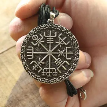 lanseis 1pcs viking odin je symbol severanov runic prívesok náhrdelník Viking Runy Vegvisir Kompas Prívesok