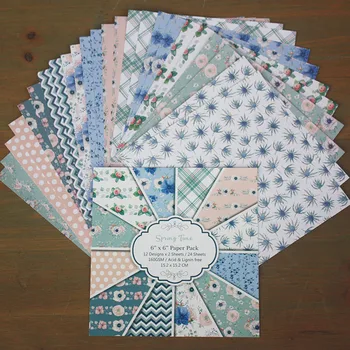 DIY jar štýl Scrapbooking papier balenie 24 listy ručné remeselné papier plavidlá Pozadí pad