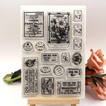 ZFPARTY Vintage Jasné, Transparentné Silikónové Stamp/Pečiatka pre DIY scrapbooking/foto album Dekoratívne karty, takže