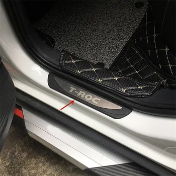 Pre Volkswagen T-ROC 2018-2020 auto prah stráže Vitajte pedál anti-scratch ochranu auto príslušenstvo