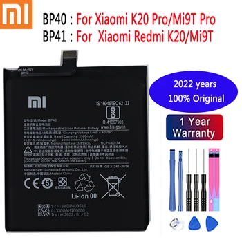 2022 Nové 100% Originálne Batérie BP41 BP40 Pre Xiao Redmi K20 Pro Mi 9T Pro Mi9T Redmi K20Pro 4000mAh Premium Originálne Batérie