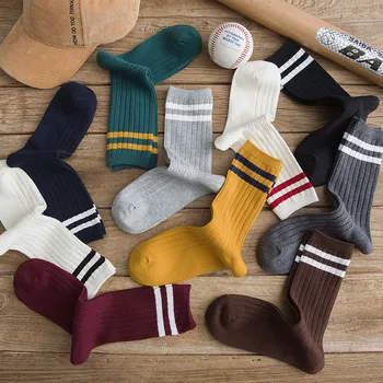 Japonský Voľné Ponožky Vysokej Školy Dievčatá Harajuku Ponožky Pevné Farby, Ihly, Pletacie Módne Prekladané Bavlnené Ponožky Ženy