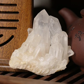 1PC Prírodná Biela Crystal Klastra Nepravidelný Quartz Reiki Liečenie Kameň Crystal Bod, Vzor Domáce Dekorácie Crystal Minerálne