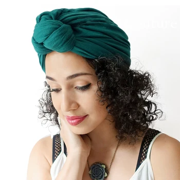 2021 Ženy Turban kapoty soild farebná bavlna top knot turban čiapky afriky twist headwrap Dámy hlavu zábaly India Klobúk Chemoterapii Spp
