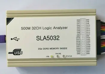 SLA5032 Nové verison 500M 32-kanálov 32CH Logika Analyzer Nastaviteľné 1-64M + softvér