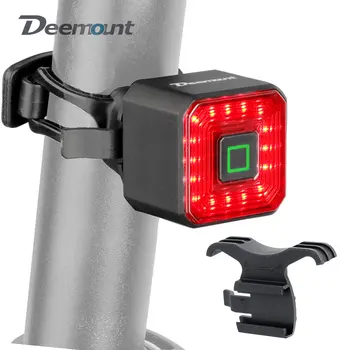 Deemount USB Nabíjateľné Požičovňa Brzdové Svetlo Zadné Výstražné Svietidlo LED Bike koncových svetiel Acceorries Smart Manuál zadné svetlo na Bicykli
