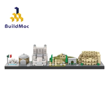 BulidMoc Rome City Budov Späť do Budúcnosti Rozprávky Magic Castle House Film Skyline Architektúra Stavebné Bloky Hračky