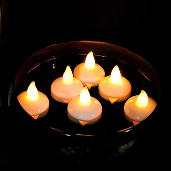 6/12pcs Plávajúce vody elektronické sviečky najlepšie-predaj svadobné pool party dekorácie vody-jasné led vodotesný sviečka, lampa