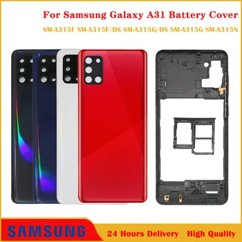 Pre Samsung Galaxy A31 A315F A315G A315N A315 Plný Bývanie Uprostred Rám A31 Batérie Zadný Kryt Zadné Dvere S Lepidlo Nahradiť