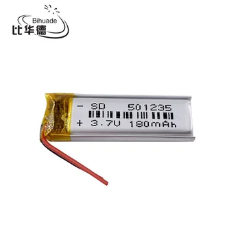 3,7 v 501235 180 mah lithium-ion polymérová batéria kvalita tovaru kvality CE, FCC, ROHS certifikačný orgán