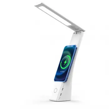 15W Bezdrôtovú Nabíjačku LED Stolná Lampa USB Nabíjanie Stmievateľné Touch Ovládania Oko-starostlivosť Stolové Osvetlenie Port Pre Spálne Obývacia Izba