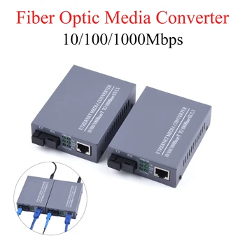 Gigabit Optických Médií Converter, 10/100/1000Mbps Jednom Režime 20 km UPC/APC SC-Port Externého Napájania
