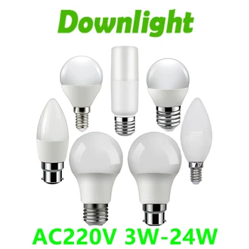 LED úsporná žiarovka AC220V 3w-24w E14 E27 B22 3000K 4000 K 6000K Lampa S Ce Rohs Pre Domáce Kancelárie Dekorácie Interiéru